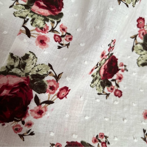 SWISS DOT FLORAL BUTTON DOWN BY DENVER HAYES - Picture 8 of 9